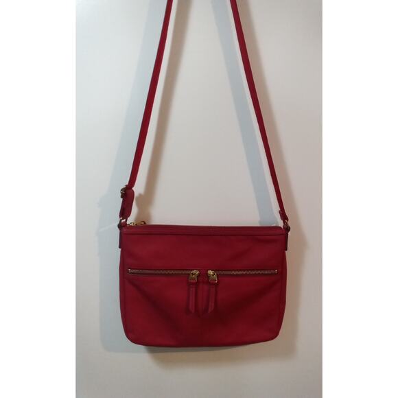 Fossil Red Leather with adjustable shoulder strap - Picture 1 of 5